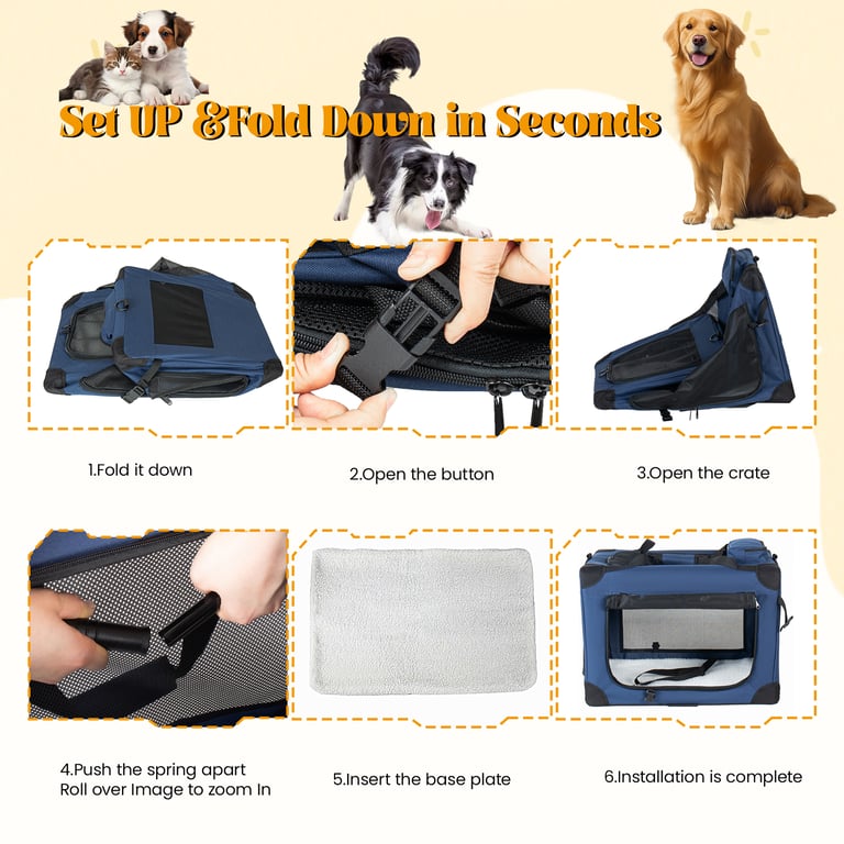 Close-up of soft crate reinforced corners and heavy-duty zipper details