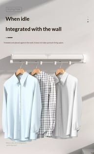 Wall-Mounted Folding Clothes Drying Rack | Space-Saving Design — view 13