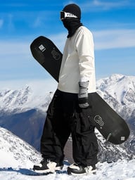 Ice South Korea Multi-Pocket Waterproof Sports Ski Pants For Men And Women Violet American Heavy Industry Snow Wear-Resistant Trendy Pants — view 3