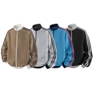 Striped Stand-Neck Preppy Retro Casual Sports Jacket | CA$79.99 — view 8