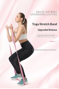 Fitness Waist-Slimming Pull-Up Resistance Band | Yoga Stretch Loop — view 8