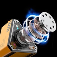 Cross-border V2 Wireless Bluetooth Audio Outdoor Portable Mecha Subwoofer Dual-machine Interconnected Mini Desktop Small Speaker-orange — view 7