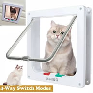 XL Pet Door 4 Way Locking | White Frame Dog Cat Flap Canada — view 7