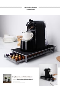 Coffee Capsule Box Countertop Drawer-Style Coffee Rack | Home & Kitchen — view 7