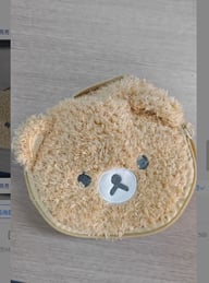 Cute Bear Head 3D Makeup Bag | Soft Lambswool Cosmetic Organizer — view 7