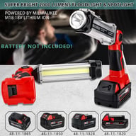 Cordless LED Work Light Milwaukee 18V Battery 2000LM Floodlight — view 8