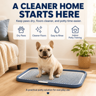 Dog Potty Tray With Removable Grating, Leak-Proof Indoor Dog Toilet For Puppy Training — view 12