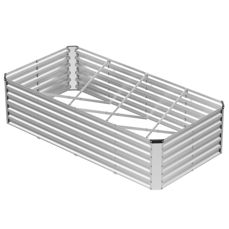 Close-up of galvanized steel corner connectors and internal support braces, durable construction