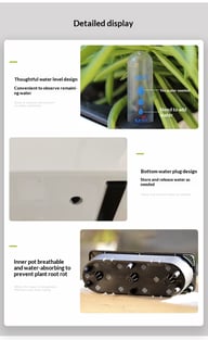 Rectangular Plastic Self-watering Lazy Flower Pot, Balcony Vegetable Planter — view 16