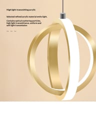 LED Bedside Mini Pendant Lamp | Ring-Shaped Aluminum Bedroom Light — view 5