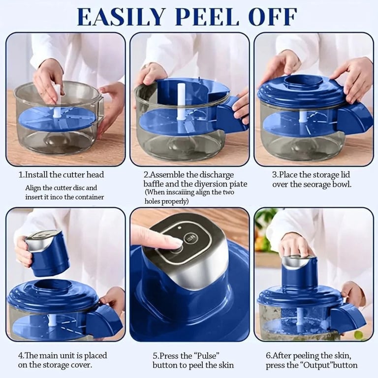 Durable food-grade stainless steel and silicone peeler components