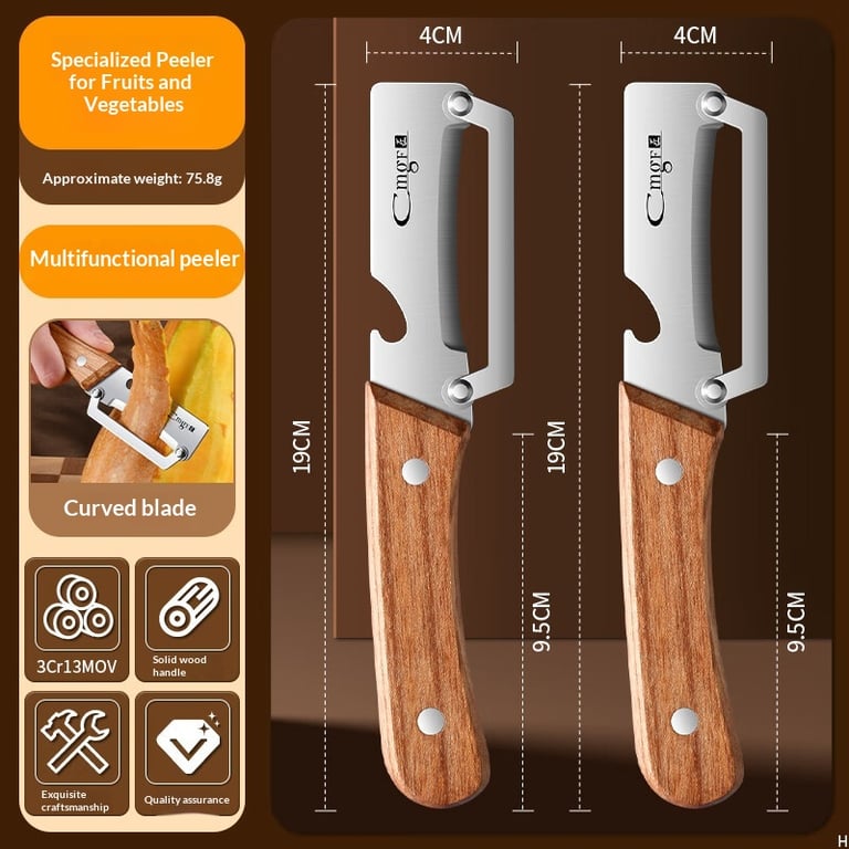 Close-up of premium stainless steel blade showing sharp edge and craftsmanship detail