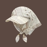 Retro Cashew-Print Beaded Tie-Band Headscarf Hat | Women's Sun Protection — view 7