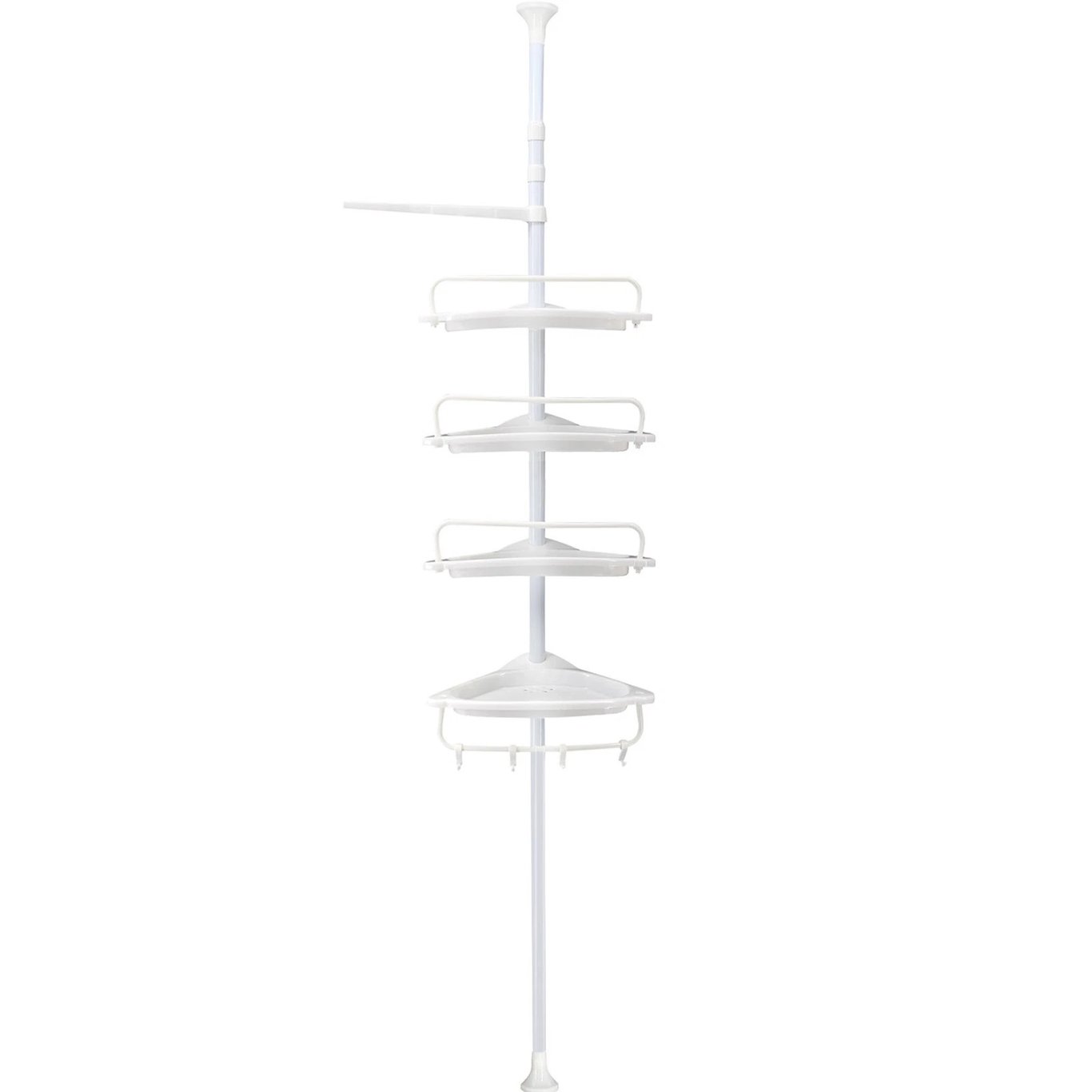 4-Tier Telescopic Bathroom Corner Shelf Rack | Shower Caddy Organizer