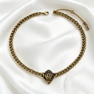 Vintage Antique Eagle Head Necklace Bracelet Set Women 2Pcs Jewelry Set For Daily Dating Banquet Party Occasions — view 4