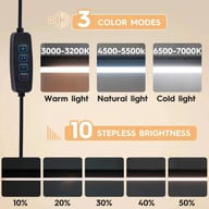 Double-Head LED Desk Lamp with Swing Arm Clamp | Dimmable — view 13
