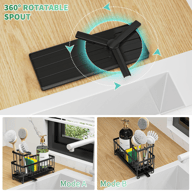 Kitchen Sink Caddy Rack Sponge Holder | Soap Dish Drain Storage — view 11