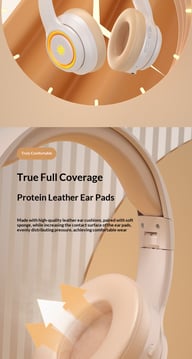 Fashionable On-Ear Bluetooth Wireless Headphones with RGB Lighting — view 20