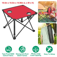 Foldable Camping Table with Cup Holders | Portable Picnic Desk — view 14