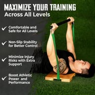 Resistance Band Foot Plate for Stability | Portable Wood Platform — view 9