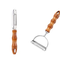 Fish descaling and vegetable shredding with dual-function peeler