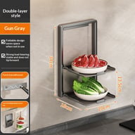 Punch-Free Foldable Kitchen Prep Rack | No-Drill Wall Mount — view 13