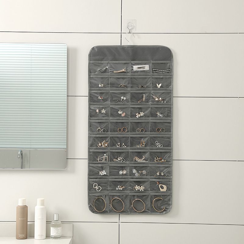 80 Pocket Hanging Jewelry Organizer | Clear Storage Bag