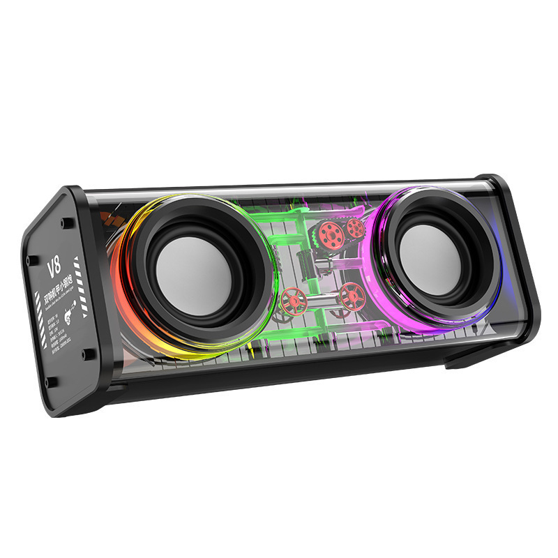 Portable Bluetooth Speaker with LED Lights | 10W Stereo Sound