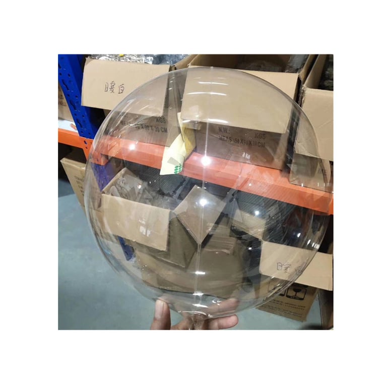 Durable transparent balloon material and battery pack components close-up