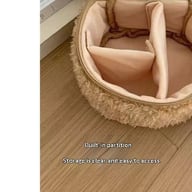 Cute Bear Head 3D Makeup Bag | Soft Lambswool Cosmetic Organizer — view 8