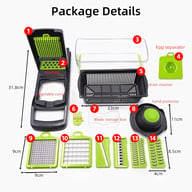 15-In-1 Vegetable Fruit Chopper Cutter for Home & Kitchen | Food Dicer Slicer — view 19