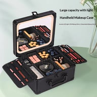 Large-capacity Cosmetic Case With Magnetic Lighting And Mirror Storage — view 19