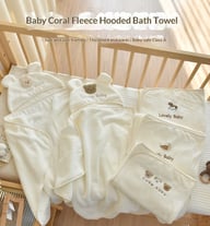 Baby Coral Fleece Hooded Cape Bath Towel Absorbent And Quick-drying — view 13