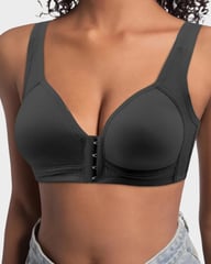 Easy-On Front Closure Wireless Support Bra — view 5
