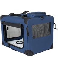 32   Soft Dog Crates Kennel, 3-Door Portable Folding Pet Carrier With Mesh Windows, Straps And Fleece Mat For Dogs, Cats, Rabbits, Meeting The Needs For Indoor, Outdoor, And Travel Use, Dark Blue — view 9