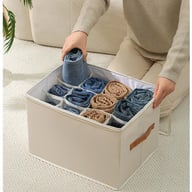 Foldable Fabric Shoe Storage Box with Dividers | Organize & Protect — view 11
