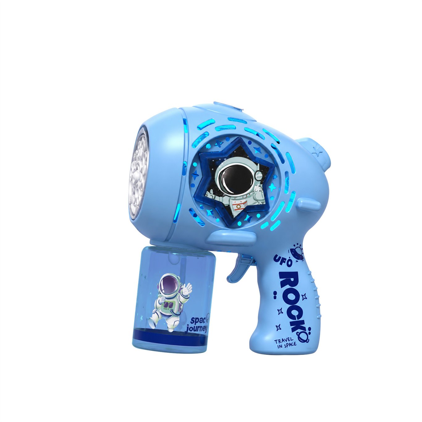 Space Spray Bubble Gun | LED Light-Up Toy for Kids | Captain Fam