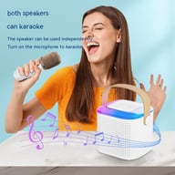 Karaoke Machine Bluetooth Speaker with 2 Wireless Mics & RGB Lights — view 11