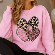 Women's Leopard Print & Bright Heart T-Shirt | Casual Style — view 4