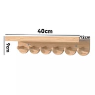 Wall-Mounted Shelf Solid Wood Coat Rack | Modern Home Storage — view 12