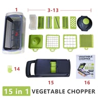 15-in-1 Vegetable Chopper Slicer Dicer | Multi-Blade Kitchen Cutter — view 4
