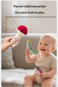 Cartoon Vegetable Fruit Baby Rattle Set | Soft Plush Grasping Toys — view 17