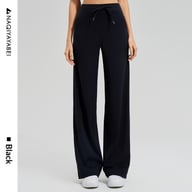 High-Waisted Wide-Leg Workout Pants | Elastic Fitness Wear Canada — view 5