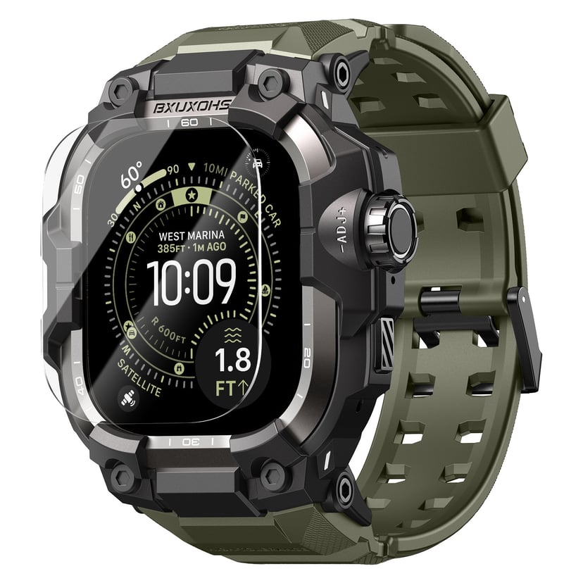 Zinc Alloy Tactical Smartwatch Case with Integrated Band | Military-Grade Protection