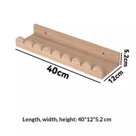 Wall-Mounted Shelf Solid Wood Coat Rack | Modern Home Storage — view 10