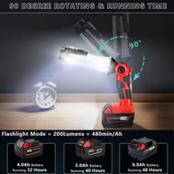 Cordless LED Work Light Milwaukee 18V Battery 2000LM Floodlight — view 6