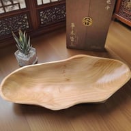 Round Solid Wood Fruit Tray Storage | Natural Home & Kitchen Décor — view 1