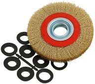 6in Wire Wheel Grinder Bench Grinding Grinder Wire Brush Fine With Reducers UK NEW — view 11