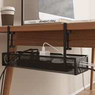 Under Desk Cable Management Tray Cord Holder Storage Office Home Table Tidy Rack — view 2