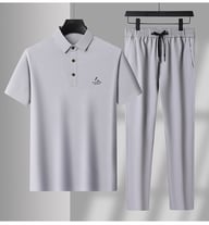 Men's Casual Sport Two-Piece Set | Ice Silk Polo & Pants — view 15